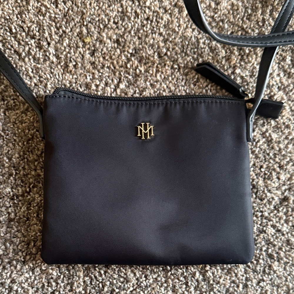Sleek Black Crossbody Bag by MM